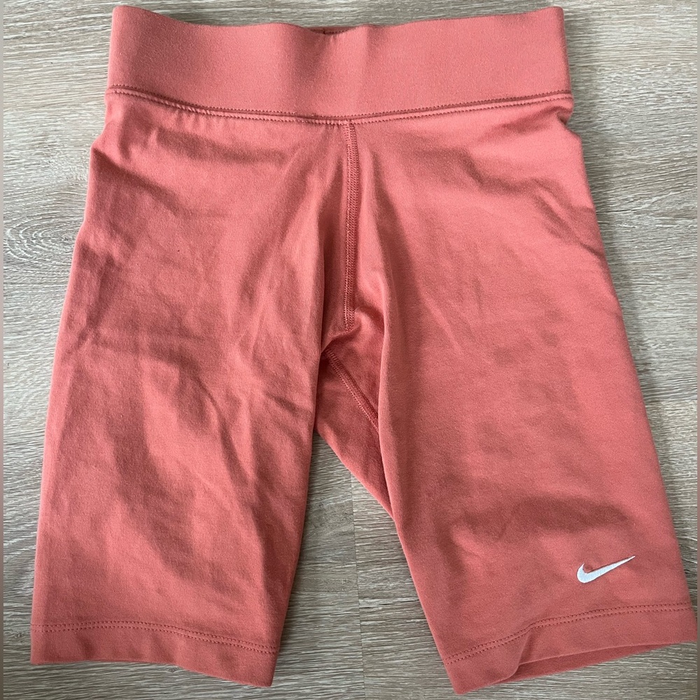 Coral Nike Bike Shorts